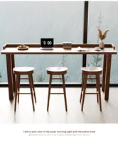 Table de bar haute en bois massif pour salon, balcon ou café, vente en gros de meubles pour la maison ou le commerce, DISHI