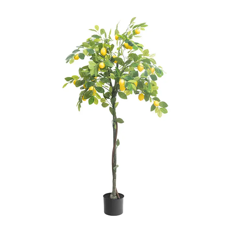CR Wholesale Plastic 1.5m Height Artificial Potted Lemon Tree With Fruit Artificial Plant For Indoor Decoration