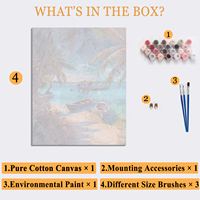 Kit de peinture par numéros DIY à réaliser soi-même, différentes tailles, lignes claires dessinées à la main avec loupe, peinture comestible sous vide