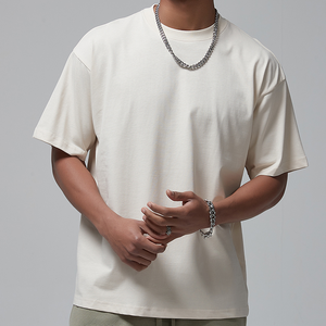 Nouveau T-shirt Homme Oversize Épaules Tombantes en Coton Lourd 230 GSM Couleur Unie Haute Qualité pour l'Été – Vente en Gros 2026 - Product Image 1