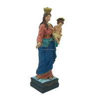 Statue religieuse de la vierge marie, résine sculptée à la main, personnalisée, de haute qualité, vente en gros
