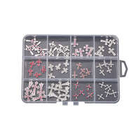 12 grilles/boîte, 60 pièces, nouveaux accessoires pour l'art des ongles, charmes pour ongles en alliage 3D, croix, brillants, style japonais, logo personnalisé