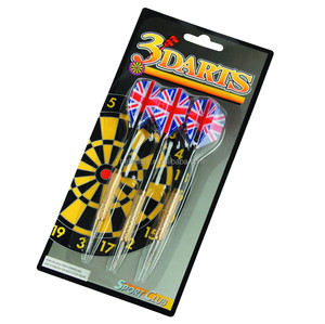 Juegos de dardos con punta de acero y latón a precio barato, juegos para interiores y exteriores, embalaje de concha de almeja - Product Image 2