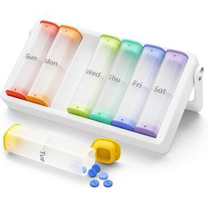 Groothandel Nieuwste Reistasje van Hoge Kwaliteit Zwart of Wit Timer Pillendoosje Medicijnendoosje Zakopbergdoosje Pillendoos voor Kinderen of Volwassenen - Product Image 4