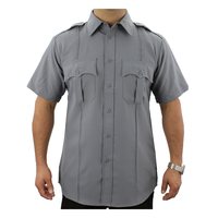 Prix d'usine OEM Chemise d'uniforme en coton et polyester à manches courtes pour hommes Chemises de travail bleu marine et noir pour la sécurité des gardes
