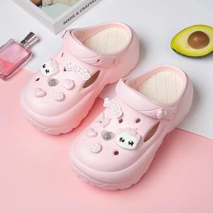 Lotso Sabots à plateforme pour femmes, vert clair, semelle épaisse, antidérapants, sandales de plage d'été, style <span class=keywords><strong>Crocs</strong></span> tendance et mignon, <span class=keywords><strong>talon</strong></span> de 3 cm - Product Image 4