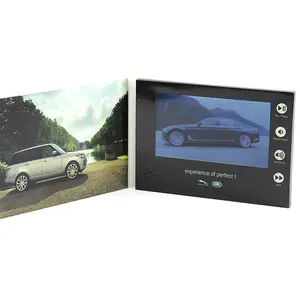 अनुकूलित 7 इंच एलसीडी वीडियो उपहार बॉक्स विज्ञापन ब्रोशर प्लेयर मॉड्यूल बुक ग्रीटिंग कार्ड