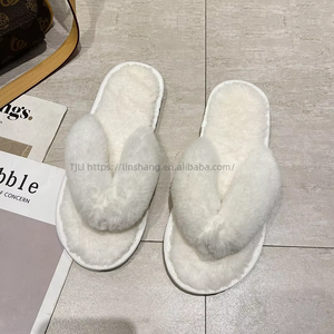 Popular Wholesale TPR Sole Flip Flops and Slippers <b>Artificial</b> Fur Comfortable Slippers With <b>Best</b> Quality - Product Image 3