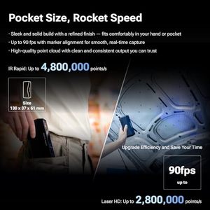 <span class=keywords><strong>2026</strong></span> SHINING <span class=keywords><strong>3D</strong></span> EINSTAR Rockit Scanner <span class=keywords><strong>3D</strong></span> Portátil com Digitalização a Laser Sem Marcadores, Câmera Colorida e Design Totalmente Sem Fio para Automotivo - Product Image 4