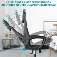 Chaise pivotante ergonomique moderne Leshu modèle 818, dossier réglable en hauteur, tissu confortable, structure en métal, utilisation à domicile/au bureau