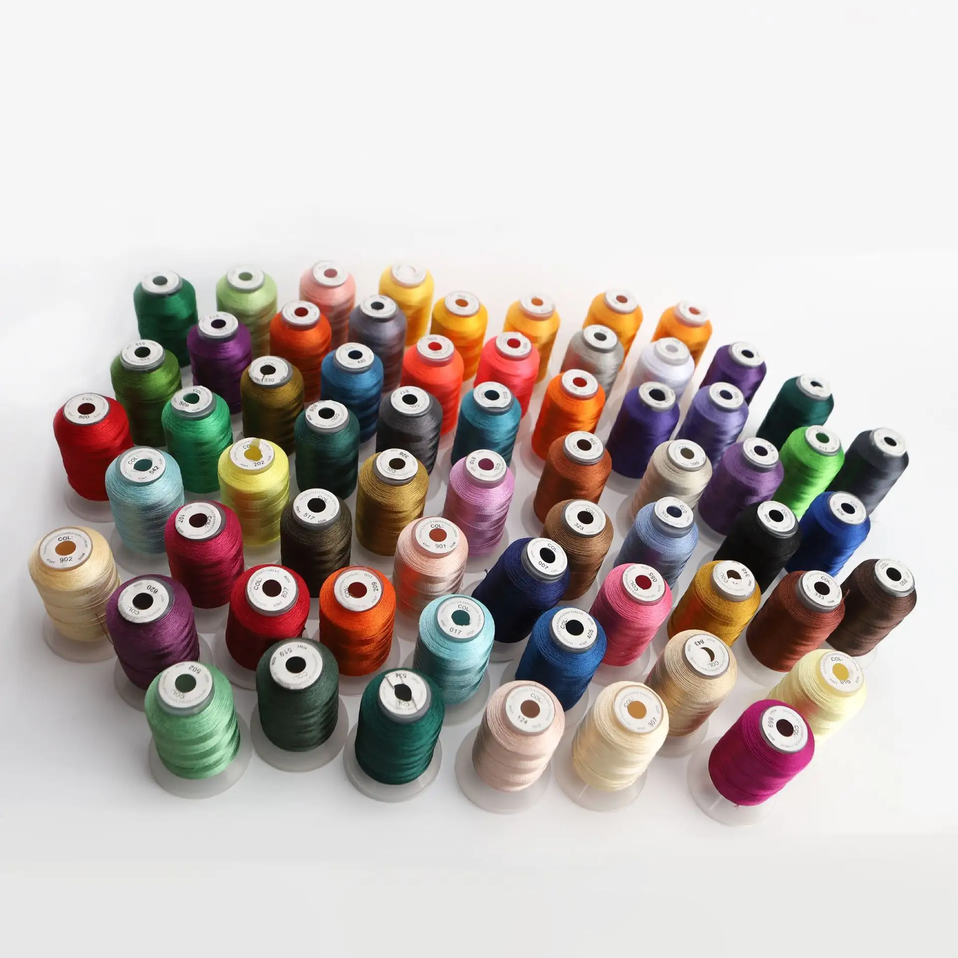customize 63 color set 120D high strength polyester embroidery thread 500 meters
