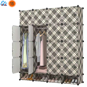 QIDA Large Cloth <strong>Wardrobe</strong> Cabinet Fabric Portable <strong>Canvas</strong> Modern Bedroom Sliding Closet <strong>Wardrobe</strong> - Product Image 6