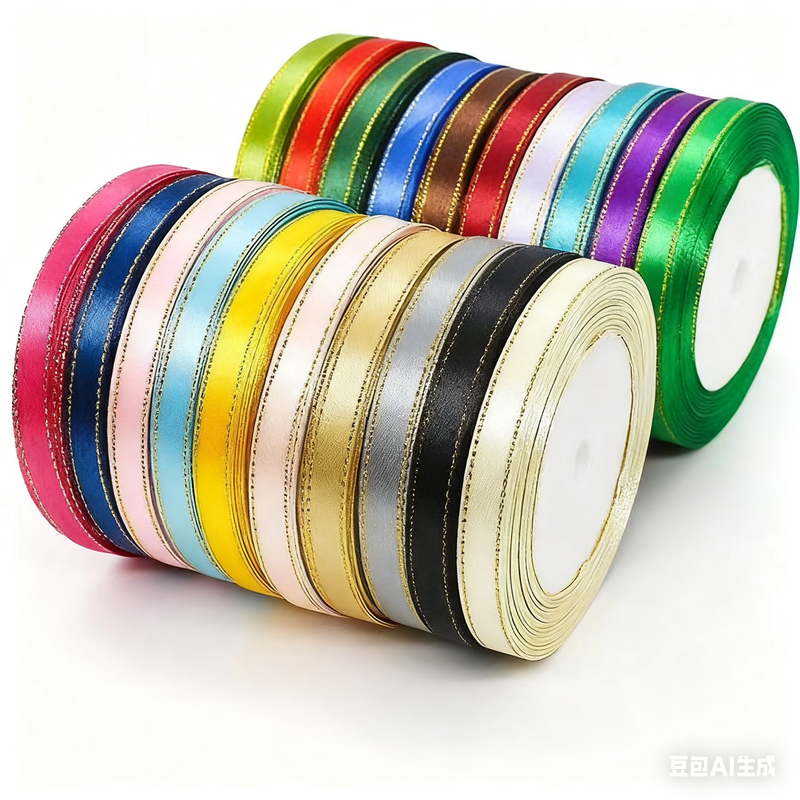 High Quality 6mm Silver Edged Satin
