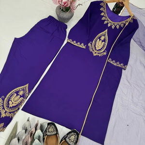 Lourd brodé réversible travail décontracté haut fantaisie Plazzo Dupatta ensemble pour Salwar Kameez indien pakistanais mariage Diwali vêtements - Product Image 1