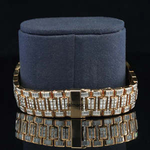 Nuevo diseño, moda antigua, busto de lujo, Moissanite, diamante, reloj automático, personalizado, chapado en oro rosa, acero inoxidable, mecánico - Product Image 3