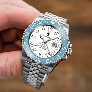 Nouvelle montre automatique mécanique pour homme PAGANI DESIGN 1662 Top Sapphire GMT en acier inoxydable, étanche - Product Image 5
