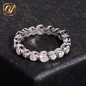 Vintage Dazzling Full Paved Lab Diamond S925 <b>Ring</b> IGI Certified Lab Grown Diamond Wide <b>Chunky</b> Band Designer Luxury Jewelry Women - Product Image 3