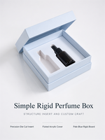 Boîte cadeau rigide personnalisée pour parfum, deux pièces (couvercle et base) avec insert découpé