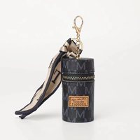 Porte-monnaie mini seau en PU à motif floral vintage, porte-clés, support pour écouteurs et rouge à lèvres, porte-clés de voiture, logo personnalisé, vente en gros