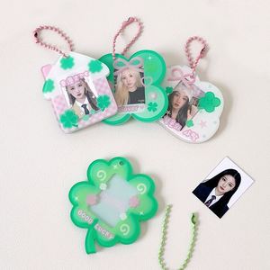 พวงกุญแจอะคริลิคแบบกำหนดเอง ใส่รูปได้ ที่ใส่การ์ดรูป PVC ที่ใส่การ์ดรูปแบบกำหนดเอง ที่ใส่การ์ดรูปขนาดเล็กน่ารักสไตล์ Kpop - Product Image 3