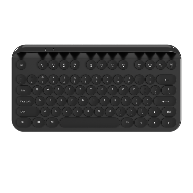 Portable Mini 77-Key Retro Round Keycap Typewriter Keyboard USB Interface for Phone/Tablet New Product
