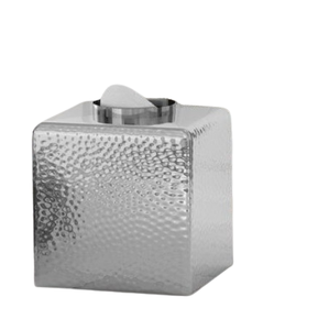 Boîte de porte-mouchoirs Design martelé créatif boîte à mouchoirs en acier inoxydable Portable décoratif ménage porte-mouchoirs en papier - Product Image 4