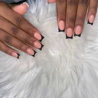 Faux ongles à presser faits main, motif fleur rose 3D, décorations en strass, motif étoile et inscription 'I Love Me', en acrylique, couvrance totale, forme carrée, mignons