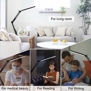 Lampe <span class=keywords><strong>de</strong></span> bureau à clipser LED pliable tout métal, lampe <span class=keywords><strong>de</strong></span> lecture à <span class=keywords><strong>pince</strong></span>, 3 températures <span class=keywords><strong>de</strong></span> couleur, 10 niveaux <span class=keywords><strong>de</strong></span> gradation, mémoire, alimentation USB, protection des yeux - Product Image 3