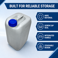 Seaux en plastique HDPE empilables de 5/10/12/20 litres avec bouchon à vis, sérigraphiés, pour le stockage de liquides, consommables IVD, usage biochimique
