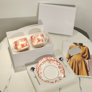 Mug à café en céramique design avec motif floral, ensemble de thé de l'après-midi exquis, tasse à latte rétro - Product Image 6