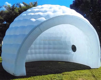 Tente dôme gonflable d'extérieur Tente de fête dôme pour club de nuit, événement de mariage d'entreprise Tente igloo gonflable avec lumières LED