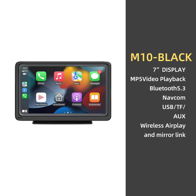 Apple Carplay Android Auto 7 Inch Touch Screen Smart Car Mp5 Player with Fm Transmitter Function Universal Car Dvd Player