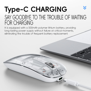 Ratón inalámbrico transparente para juegos de alta calidad Ratón 3D ergonómico periférico para computadora de Juegos de oficina de baja frecuencia - Product Image 5