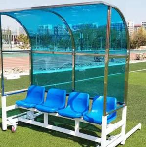 Banc de remplacement en carbone en acier de haute qualité 4 sièges Logo personnalisé stade de football entraîneurs banc balle divertissement <span class=keywords><strong>sportif</strong></span> - Product Image 2