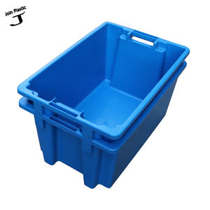 JOIN New Material Plastic Storage Tote Bins Nest <strong>Stack</strong> Plastic <strong>Crates</strong> Manufacturer - Product Image 3