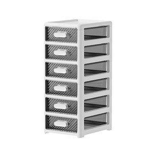 Meuble de rangement de bureau multi-niveaux avec tiroirs pour étudiants, usage domestique ou de bureau, type rectangulaire sur pied, petit rangement JF - Product Image 5