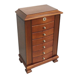 Grande boîte à bijoux/armoire en bois avec serrure pour femmes et filles, pour bagues et colliers - Product Image 5