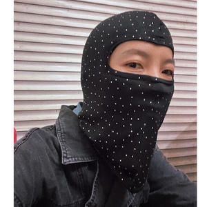 <span class=keywords><strong>Masque</strong></span> de cagoule à paillettes scintillantes avec strass pour le cyclisme et la moto Hip Hop de créateur avec logo personnalisé - Product Image 5