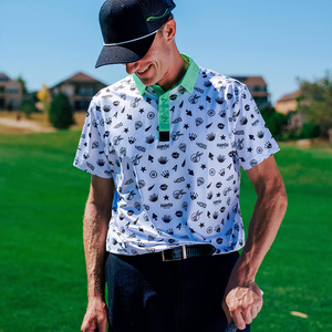 OEM/ODM de lujo de los hombres atléticos secos ropa deportiva de alta calidad 88% poliéster 12% Spandex logotipo personalizado de impresión de gran tamaño para Polo Golf - Product Image 2