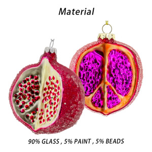 Nhà Máy Handmade Long Lanh Thủy Tinh Trái Cây Với Quả Lựu Và Lê Cho Cây Giáng Sinh Treo Trang Trí Nhà Bên Quà Tặng Trang Trí - Product Image 3