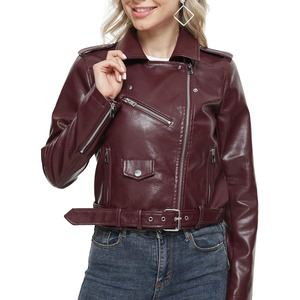 Veste d'extérieur décontractée en cuir véritable de haute qualité pour femme, coupe ajustée, avec logo en dentelle, idéale pour l'automne/hiver, confortable au quotidien - Product Image 6