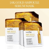 SADOER Ampoules Masker Perawatan Kulit Terbaik dengan Asam Hialuronat, Vitamin C, Melembapkan, dan Memperbaiki Kulit Secara Mendalam, Masker Wajah Lembaran, Masker Kecantikan