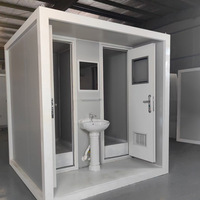 Toilettes mobiles préfabriquées en tôle colorée à bas prix pour chantier extérieur, usine et dortoir