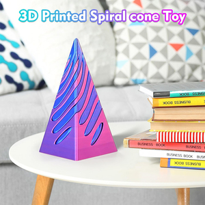 Không thể kim tự tháp Passthrough điêu khắc 3D in xoắn ốc hình Nón Thần Tài đồ chơi cổ điển giải nén thủ công cho người lớn - Product Image 6
