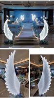 Événement scène mariage décoration fond fer brillant papillon ailes scène éclairage mariage décoration scène lumière