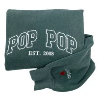 Sweat à capuche tissé Cheer Mom avec noms d'enfants brodés sur le devant Motif 3D d'hiver et d'automne personnalisé avec logo avant