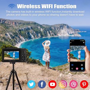 Máy quay kỹ thuật số tự động lấy nét Sprite nhóm Filp Màn hình selife 18x zoom kỹ thuật số về phía trước len máy ảnh kỹ thuật số máy quay video - Product Image 5