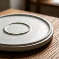 Assiette à steak en céramique de qualité supérieure USA & UE avec bordure décorative 8" / 10" – Assiettes à pâtes en grès de l'usine de Chaozhou, Chine