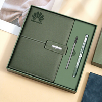 Ensemble de papeterie d'entreprise personnalisée avec logo promotionnel, carnet A5, planificateur, stylo, ensemble en similicuir PU, reliure magnétique sans fil, cadeau vintage