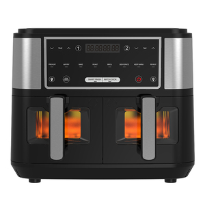 Freidora de aire inteligente, cesta dual de <span class=keywords><strong>9L</strong></span>, 10L, acero inoxidable, digital, con doble olla - Product Image 6